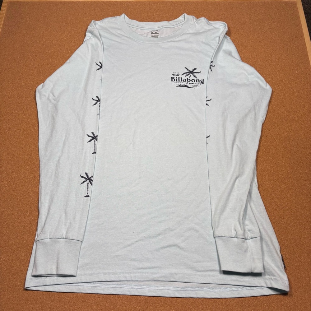 Billabong Men's Sky Blue Long Sleeve Tee
